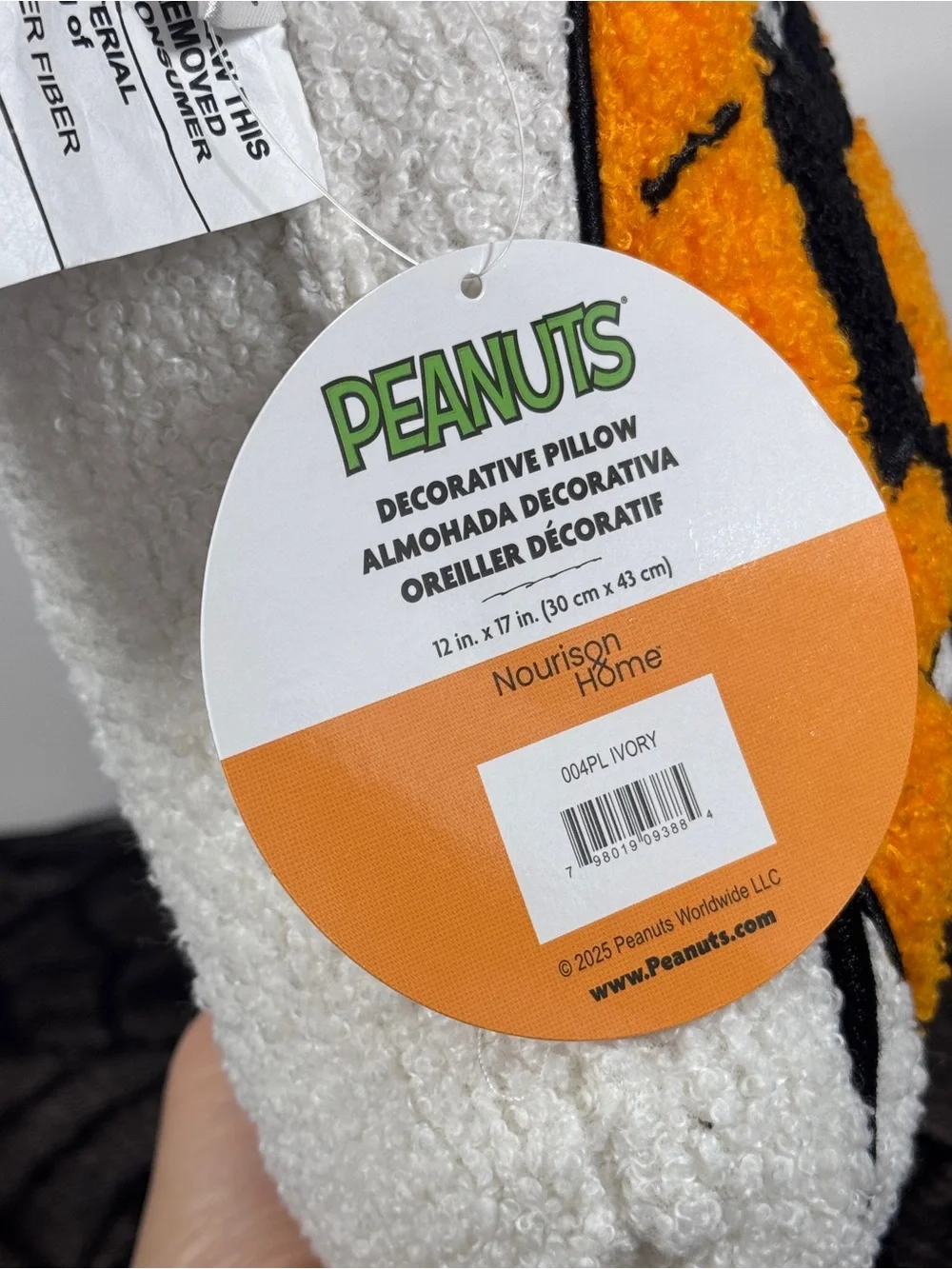 NEW Peanuts Snoopy Woodstock Halloween Pillow